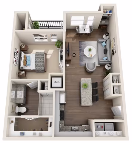 The Rainey 1-1205 floor plan